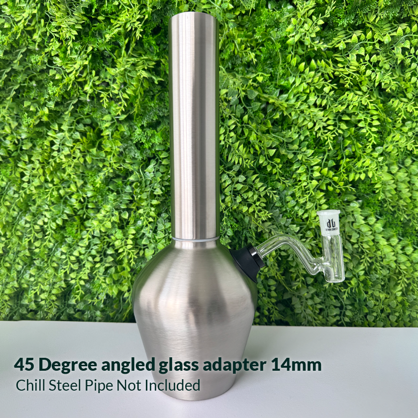 45 Degree angled glass adapter 14mm - Herbware, Melbourne Australia