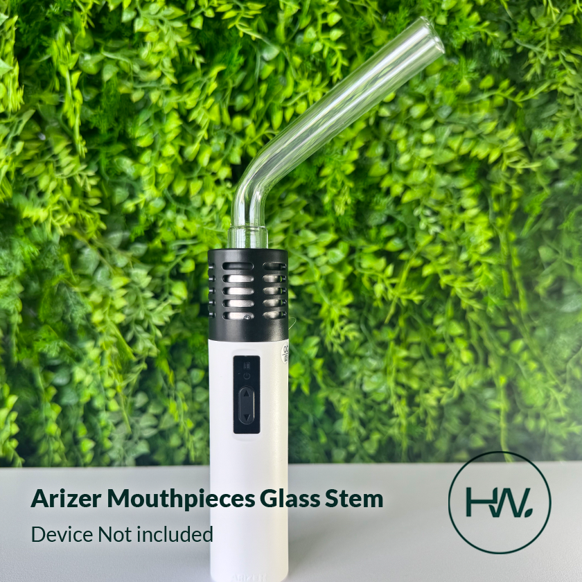 Arizer Mouthpieces Glass Stem Bent- Herbware, Victoria Australia