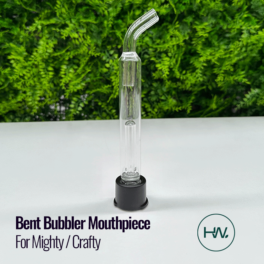 Mighty / Crafty Bubbler  Bent Mouthpiece Tube ( Hard plastic ring ) - [Herbware, Melbourne Australia]