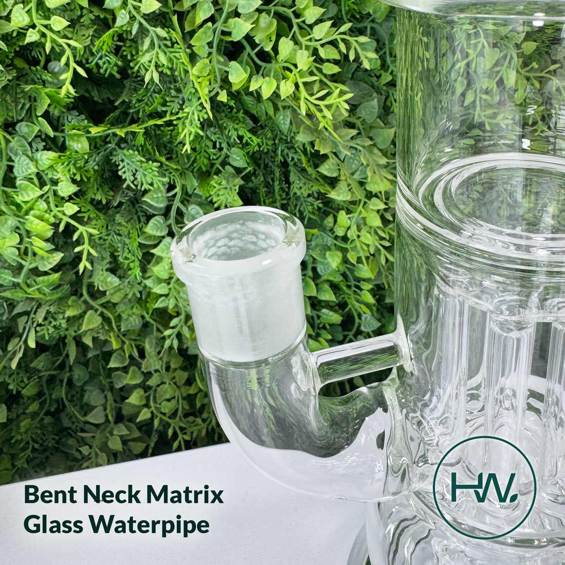 Bent Neck Matrix Glass Waterpipe - Herbware, Melbourne Australia