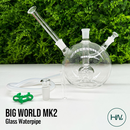 Big World MK2 Glass Waterpipe - [Herbware, Melbourne Australia]