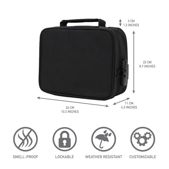 DL Bag - Smellproof Lockable Case - [Herbware, Melbourne Australia]