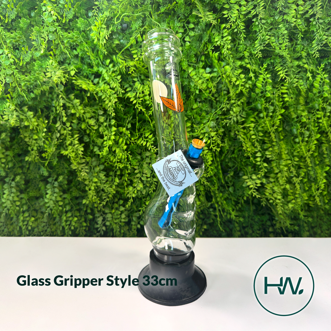 Agung Glass Gripper Style  Bong 33cm - Herbware Melbourne, Australia