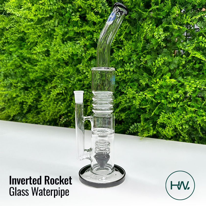 Inverted Rocket Glass Waterpipe - [Herbware, Melbourne Australia]