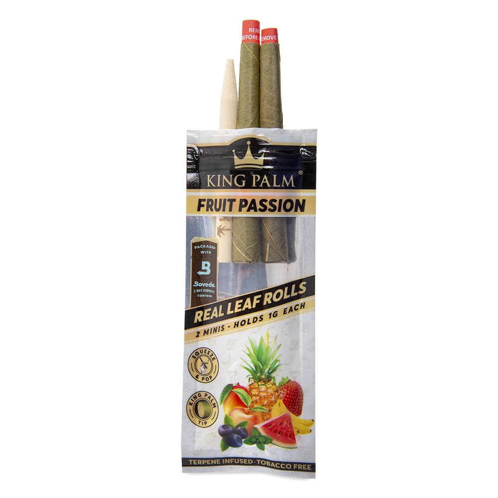 King Palm Fruit Passion Mini Rolls 2 Pack - [Herbware, Melbourne Australia]