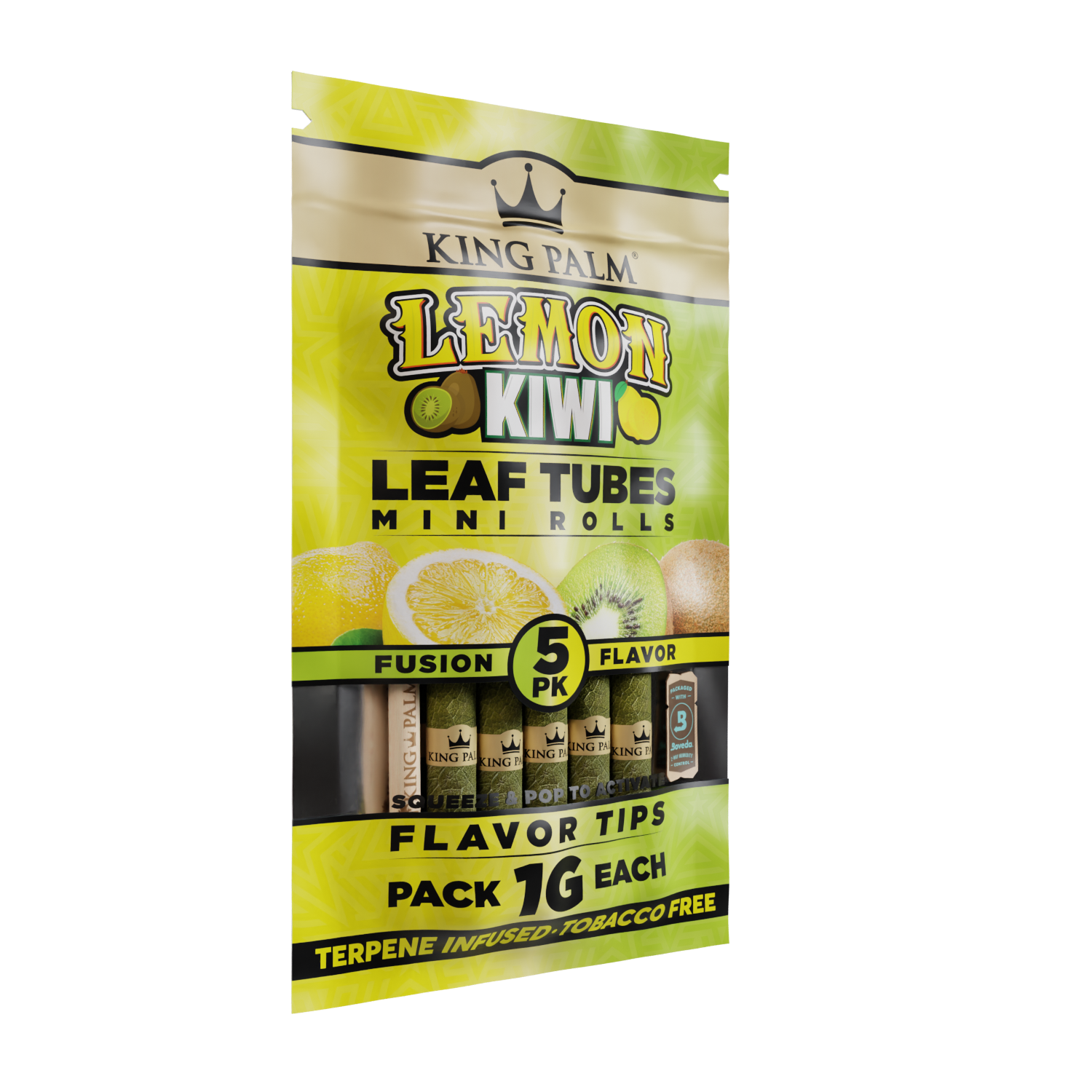 King Palm Lemon Kiwi Mini Rolls 5 Pack - [Herbware, Melbourne Australia]