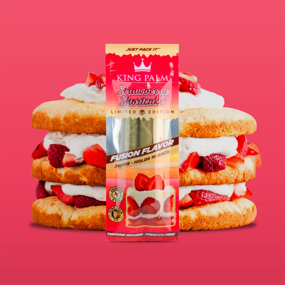 King Palm Strawberry Shortcake Mini Rolls 2 Pack - [Herbware, Melbourne Australia]