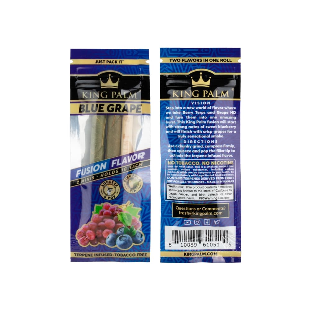 King Palm Blue Grape Mini Rolls 2 Pack - [Herbware, Melbourne Australia]