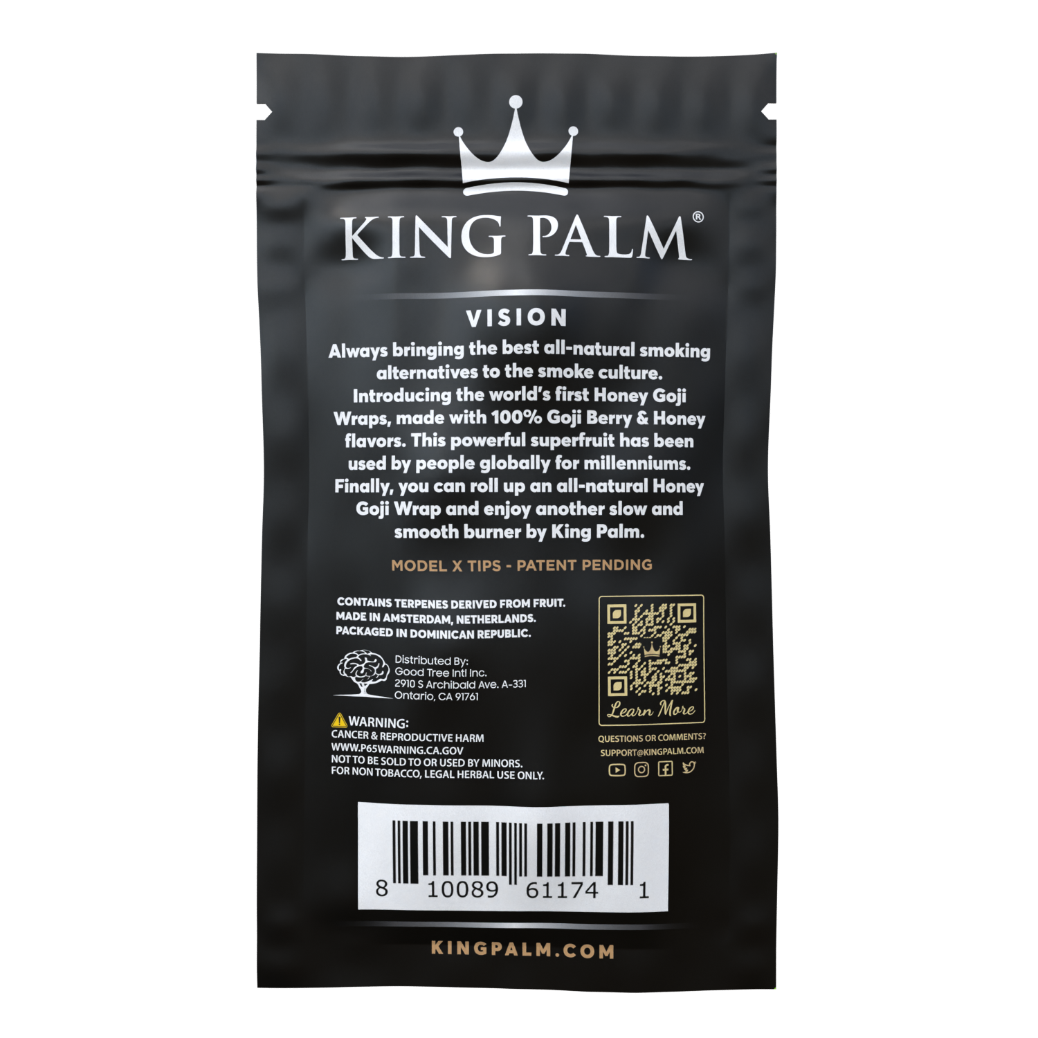 King Palm Goji Wraps Honey 4 Pack - [Herbware, Melbourne Australia]