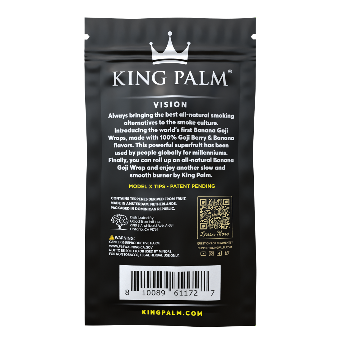 King Palm Goji Wraps Banana 4 Pack - [Herbware, Melbourne Australia]