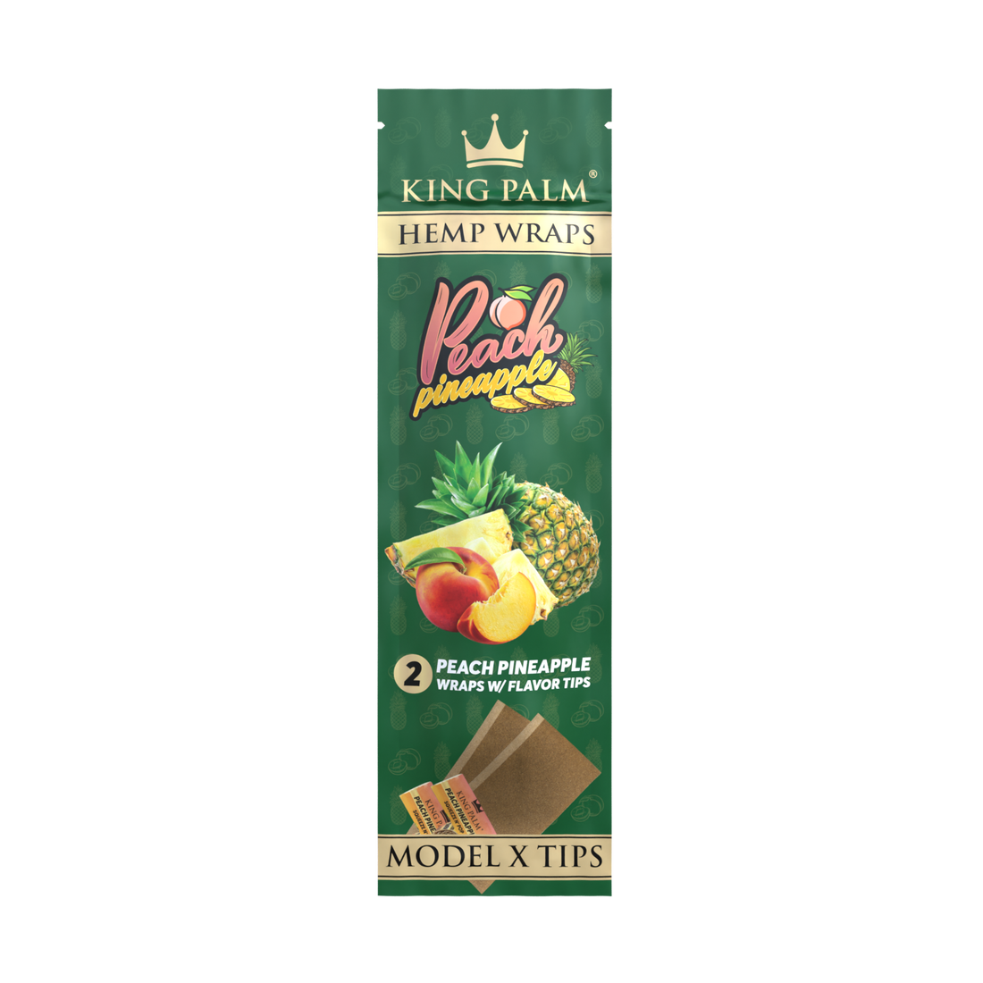 King Palm Peach Pineapple Hemp Wraps 2 Pack - [Herbware, Melbourne Australia]