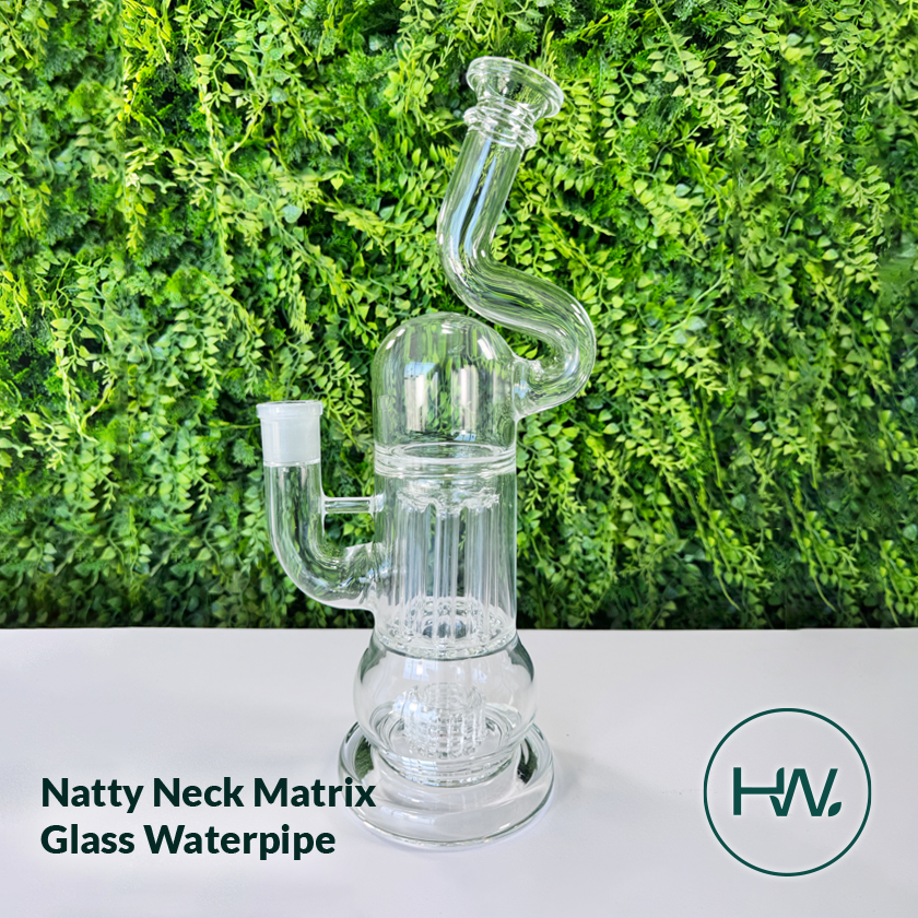 Natty Neck Matrix Glass Waterpipe