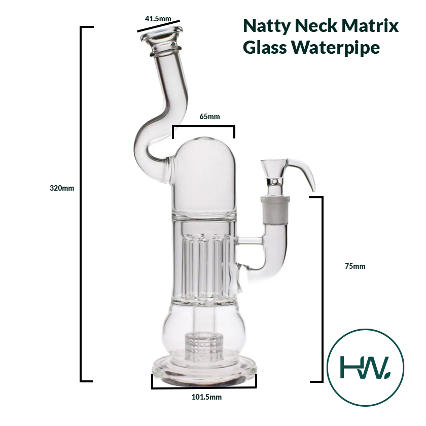 Natty Neck Matrix Glass Waterpipe