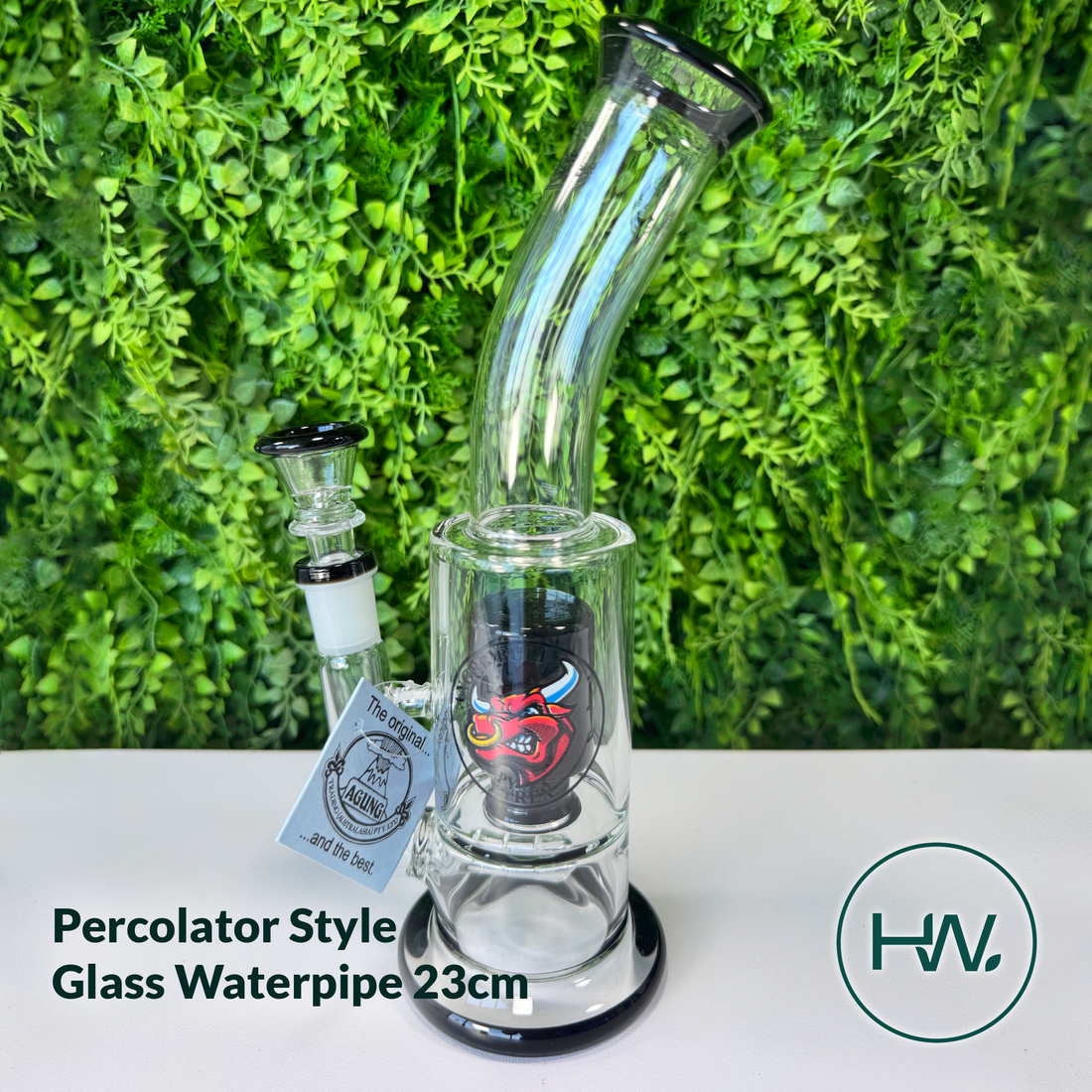 Percolator Style Glass Waterpipe 23cm