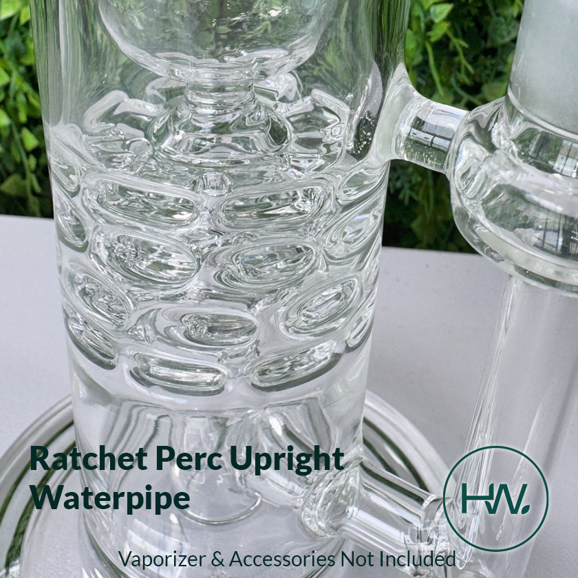 Ratchet Perc Upright Glass Waterpipe