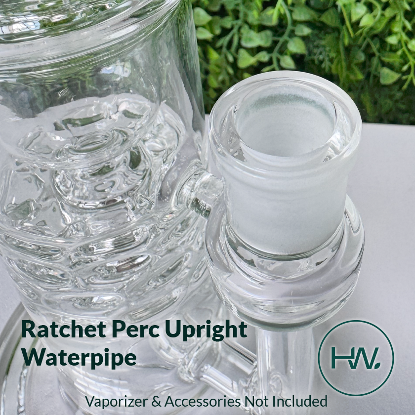 Ratchet Perc Upright Glass Waterpipe