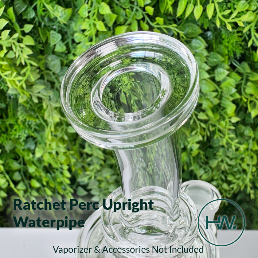 Ratchet Perc Upright Glass Waterpipe