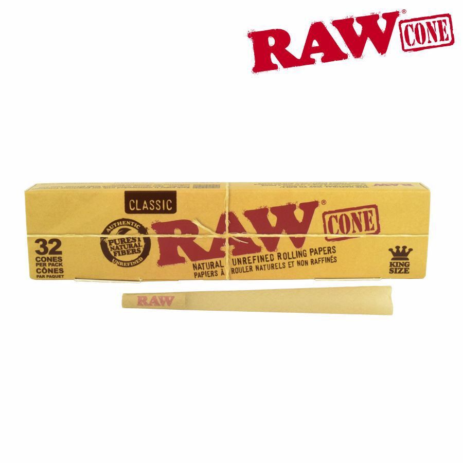 Raw Classic Pre-Rolled King Size Cone - 32 Pack - Herbware, Victoria Australia