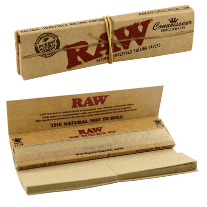 Raw Connoisseur King Size Slim Rolling Papers + Tips - Herbware, Victoria Austrlia